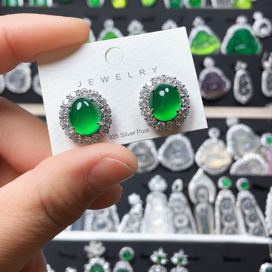 玛瑙/玉髓耳钉合金