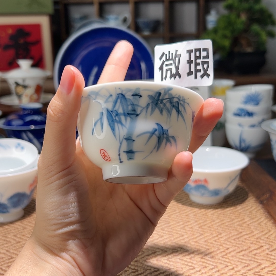 【闪购商品】微瑕 手绘 压手杯 