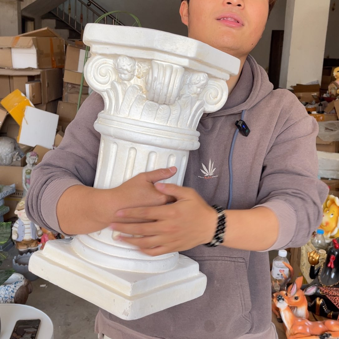 【闪购商品】陶瓷摆件中号罗马柱两个摆件