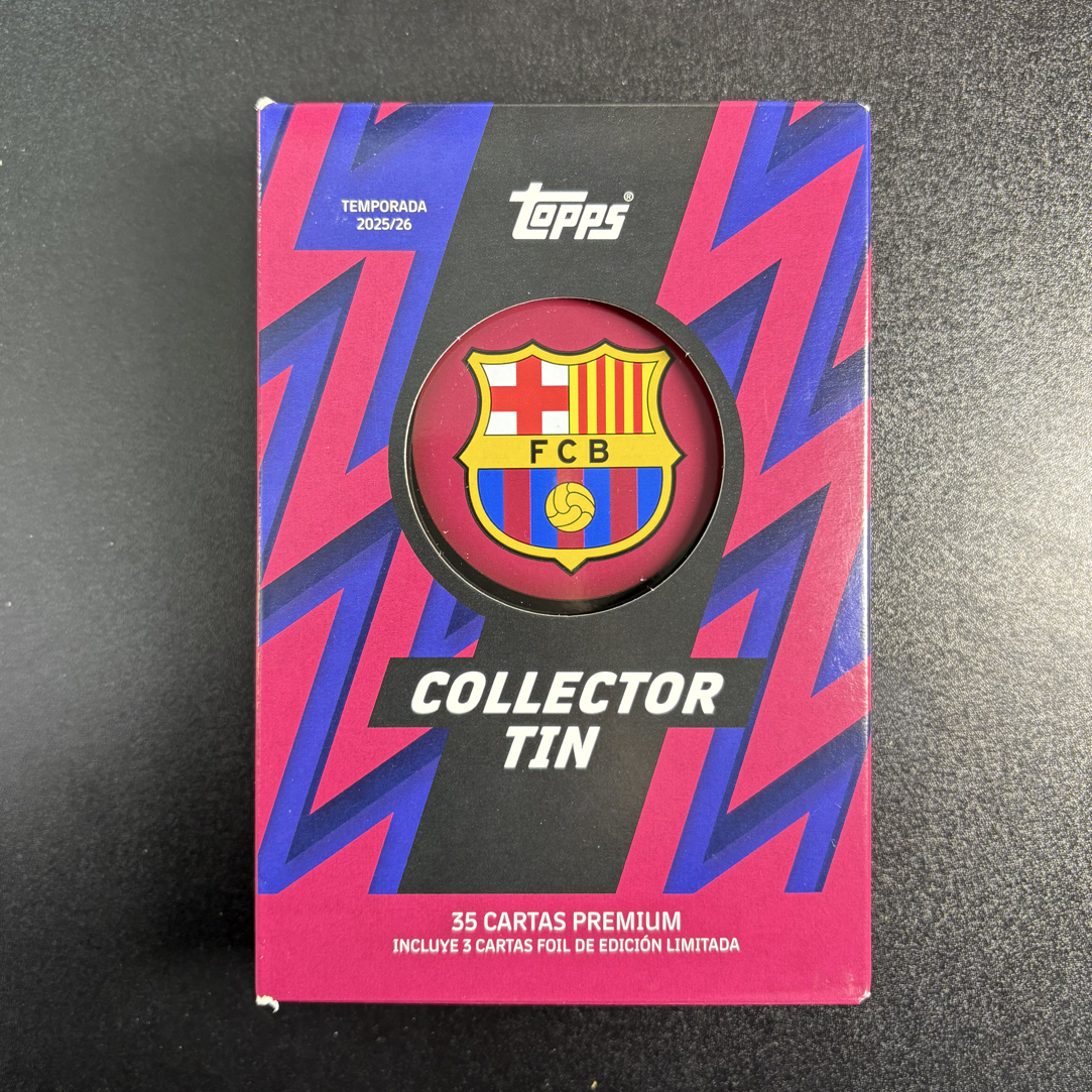 Topps2025-2026 巴萨铁罐队盒 保两张带编 3张金箔卡 拆开不退
