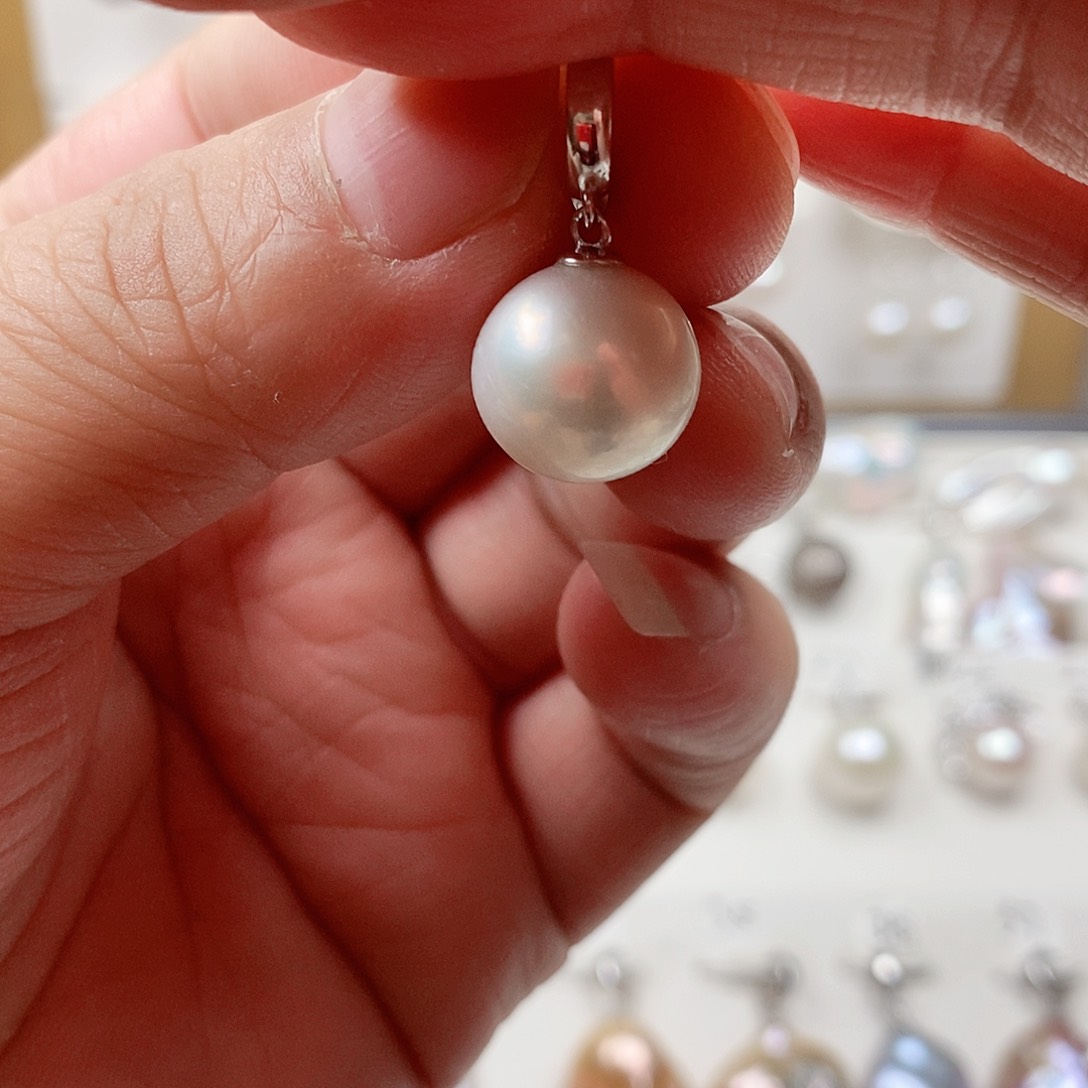 淡水珍珠银S925镶嵌颈饰