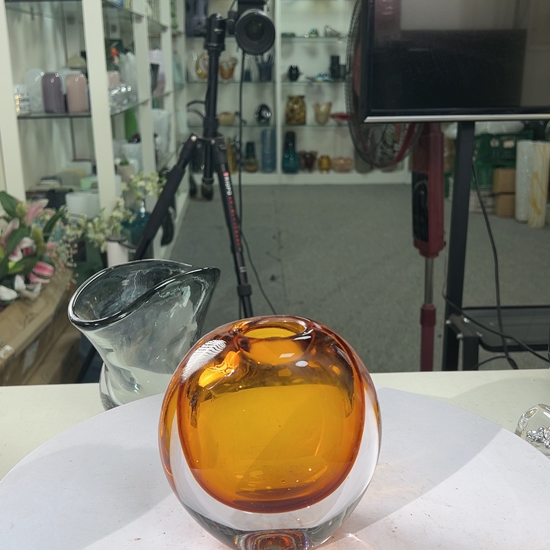 琉璃高13轻奢琉璃花器微瑕福利