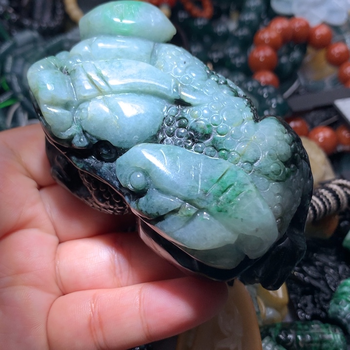 翡翠颈饰未镶嵌保真天然A货翡翠