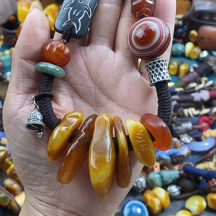 蜜蜡未镶嵌项链项链