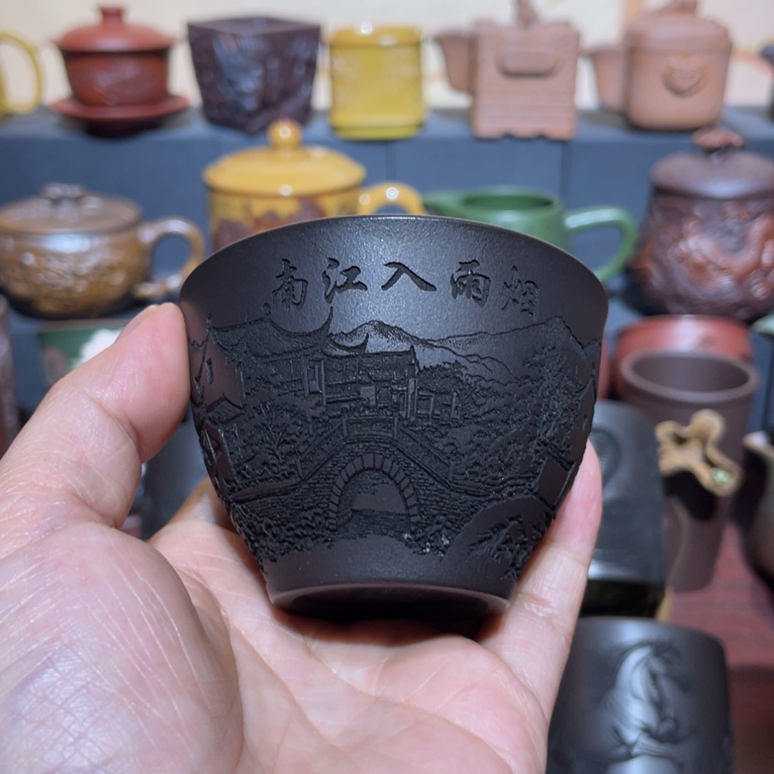 原矿紫砂手工主人杯