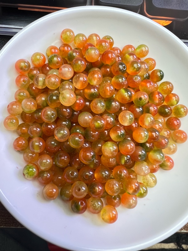 天然珠宝玉石  七彩盐源Y1774  12mm  20颗（赠弹力绳）