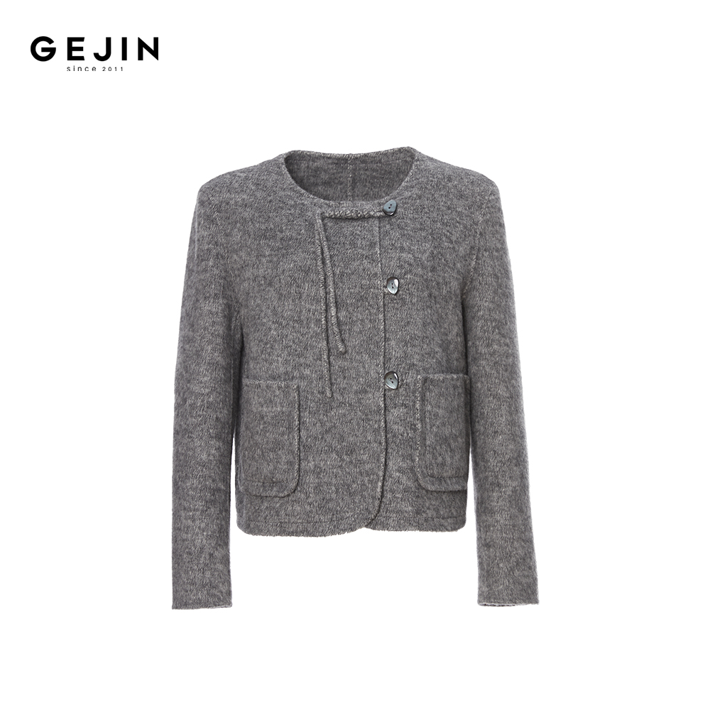 GEJIN/歌锦女毛呢外套冬季小香风短外套小香风长袖9422483255