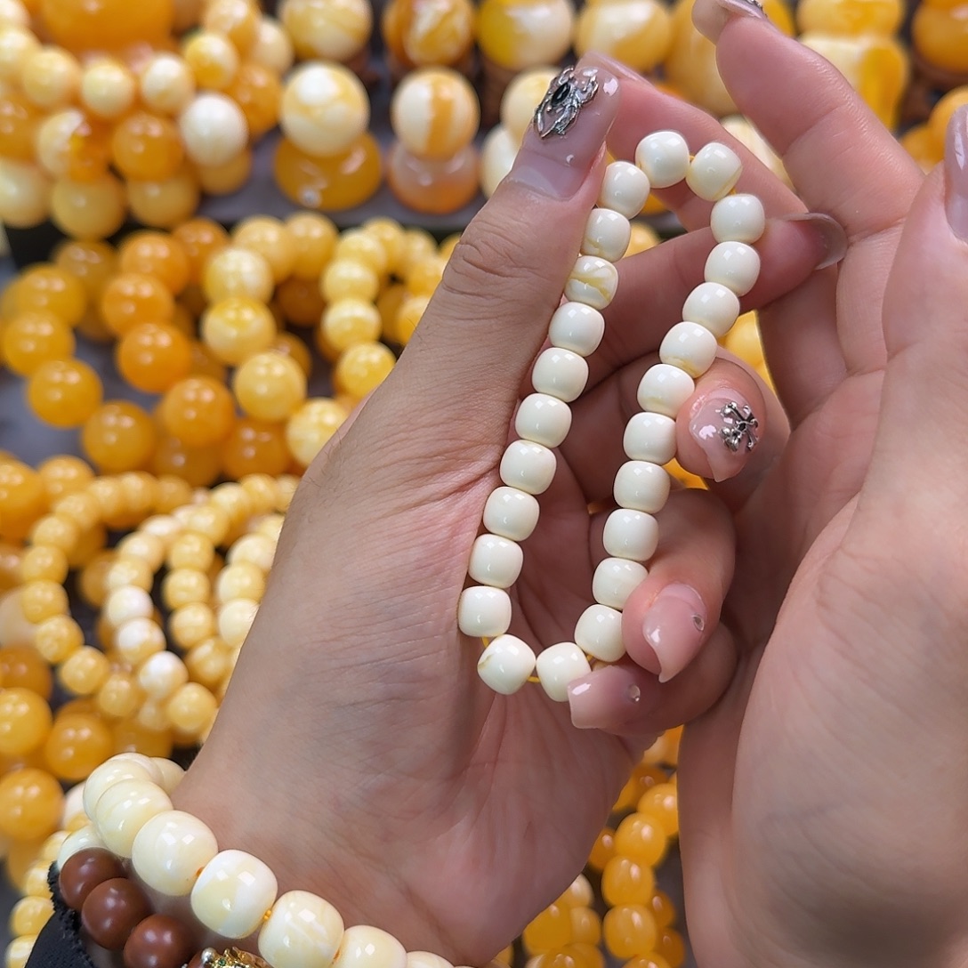 蜜蜡未镶嵌珠宝奇石同料9mm