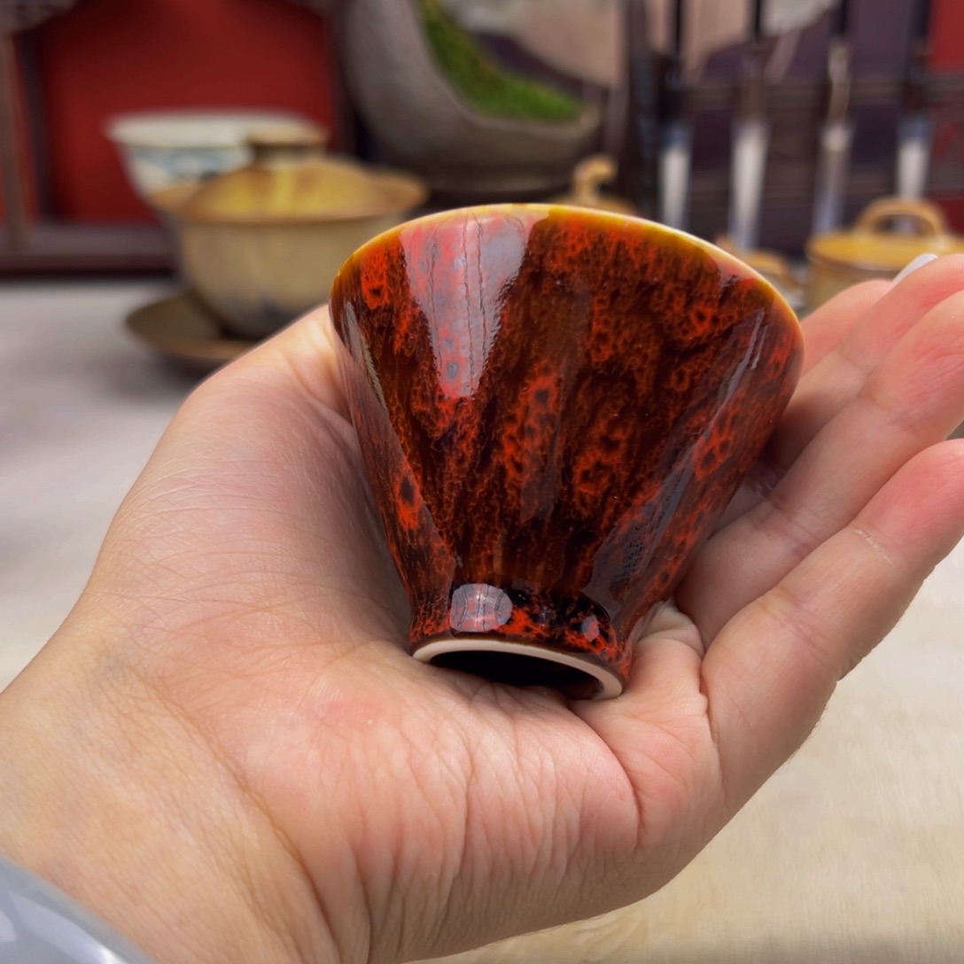 杯子纯手工柴烧主人杯
