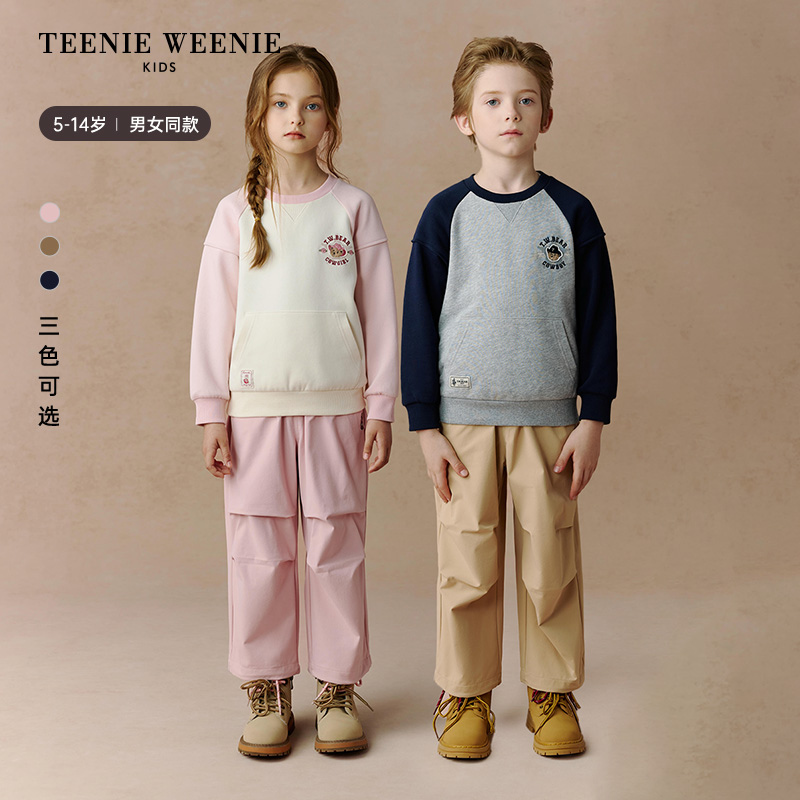TeenieWeenie Kids小熊童装25秋冬印花插肩袖圆领卫衣TKMW254991K