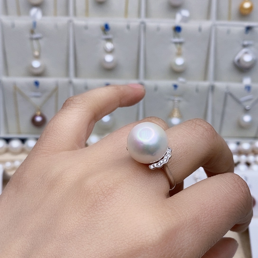 淡水珍珠颈饰银S925镶嵌