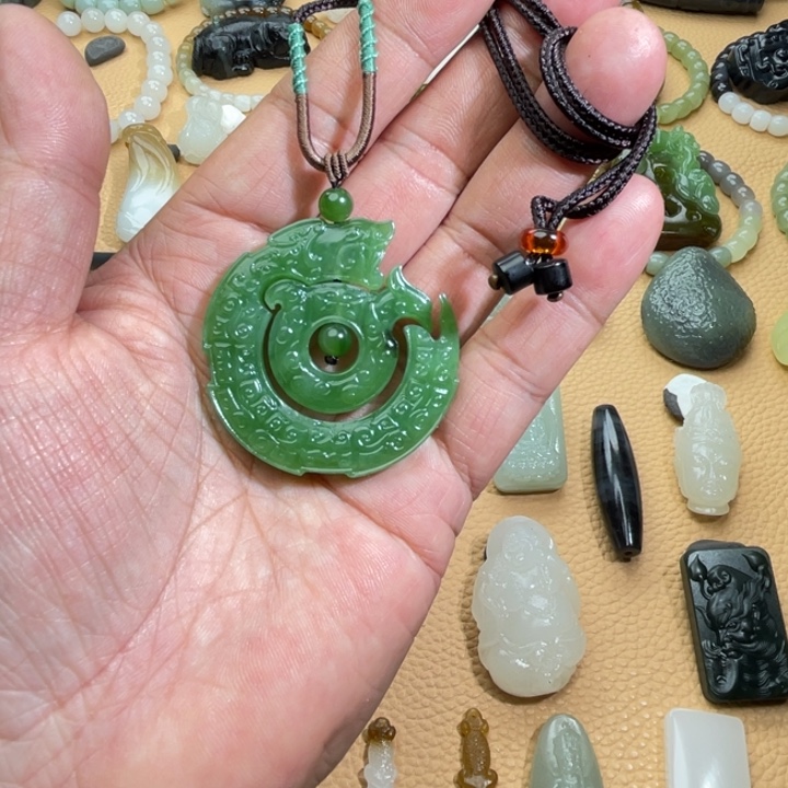 和田玉（碧玉）颈饰未镶嵌道**存定制款