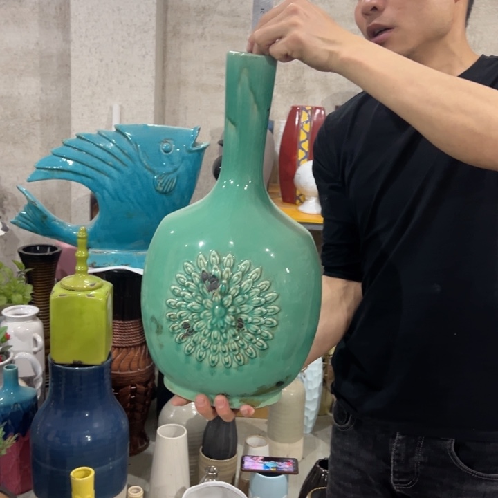 摆件高度48厘米口径6厘米微瑕捡漏