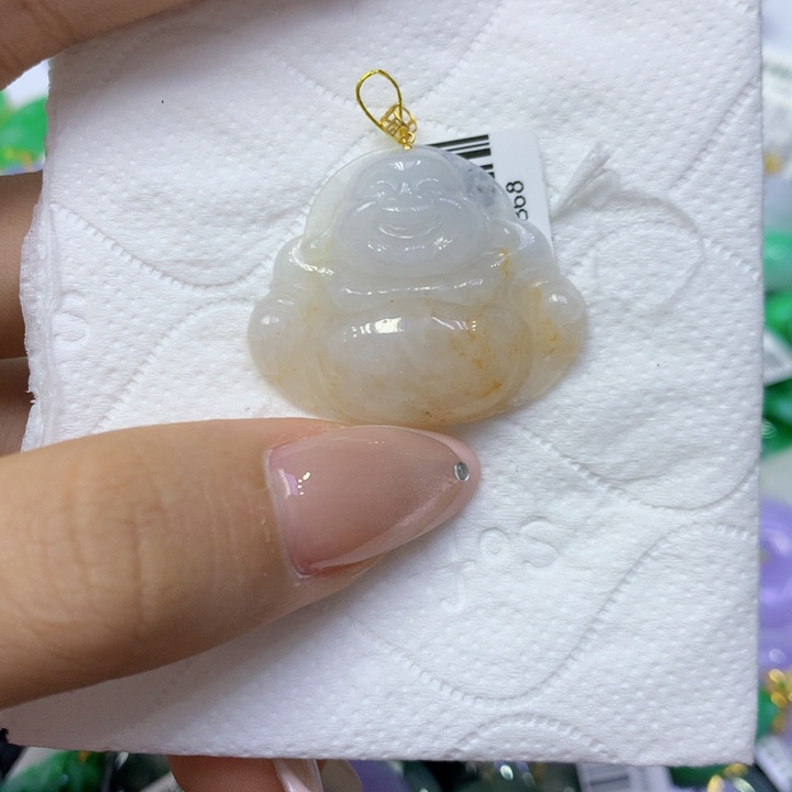 颈饰18K金镶嵌翡翠