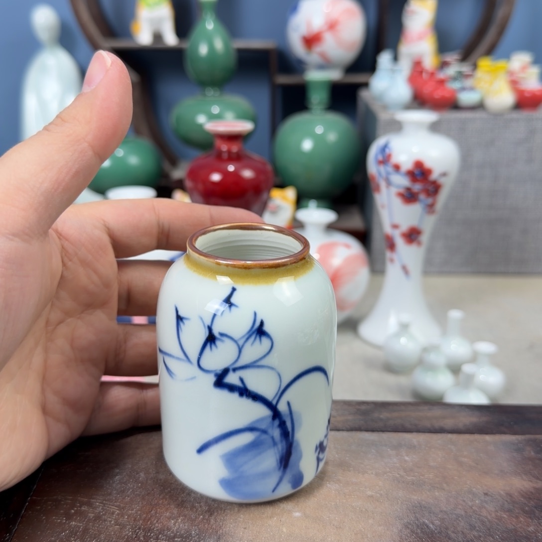 陶瓷手工小花器摆件
