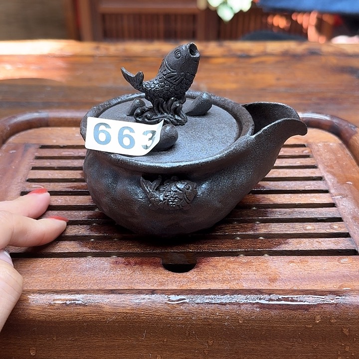 纯手工制作粗陶茶具