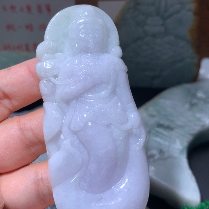 翡翠未镶嵌颈饰保真天然A货翡翠