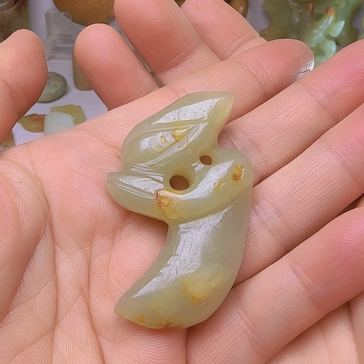 和田玉吊坠(不含链)未镶嵌