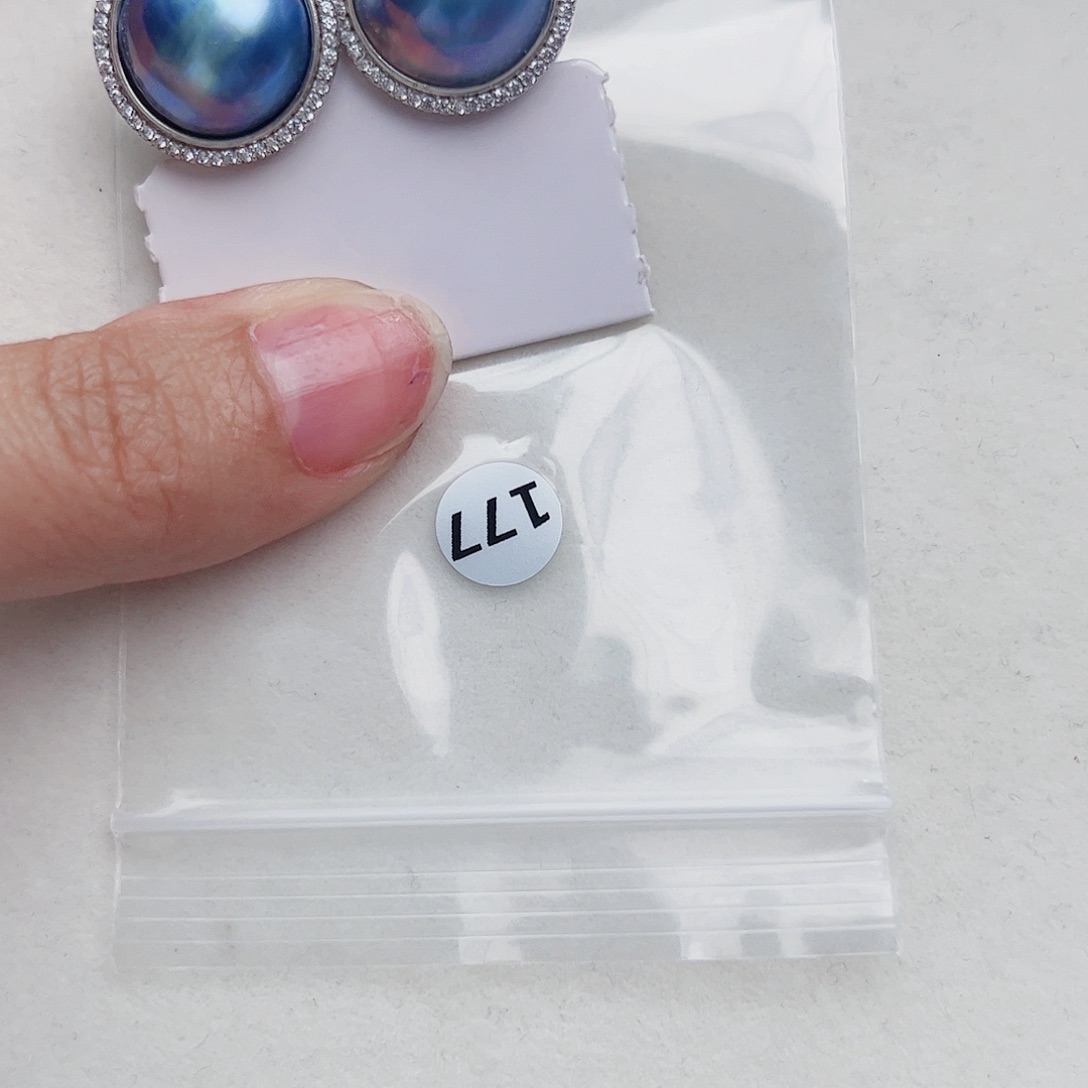 耳饰银S925镶嵌拼合珍珠（马贝珠）