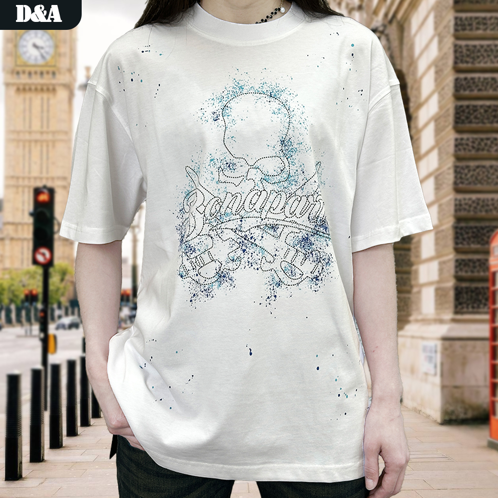 【双刀】CM2025199短袖常规水洗T恤休闲复古情侣宽松日系男士百搭