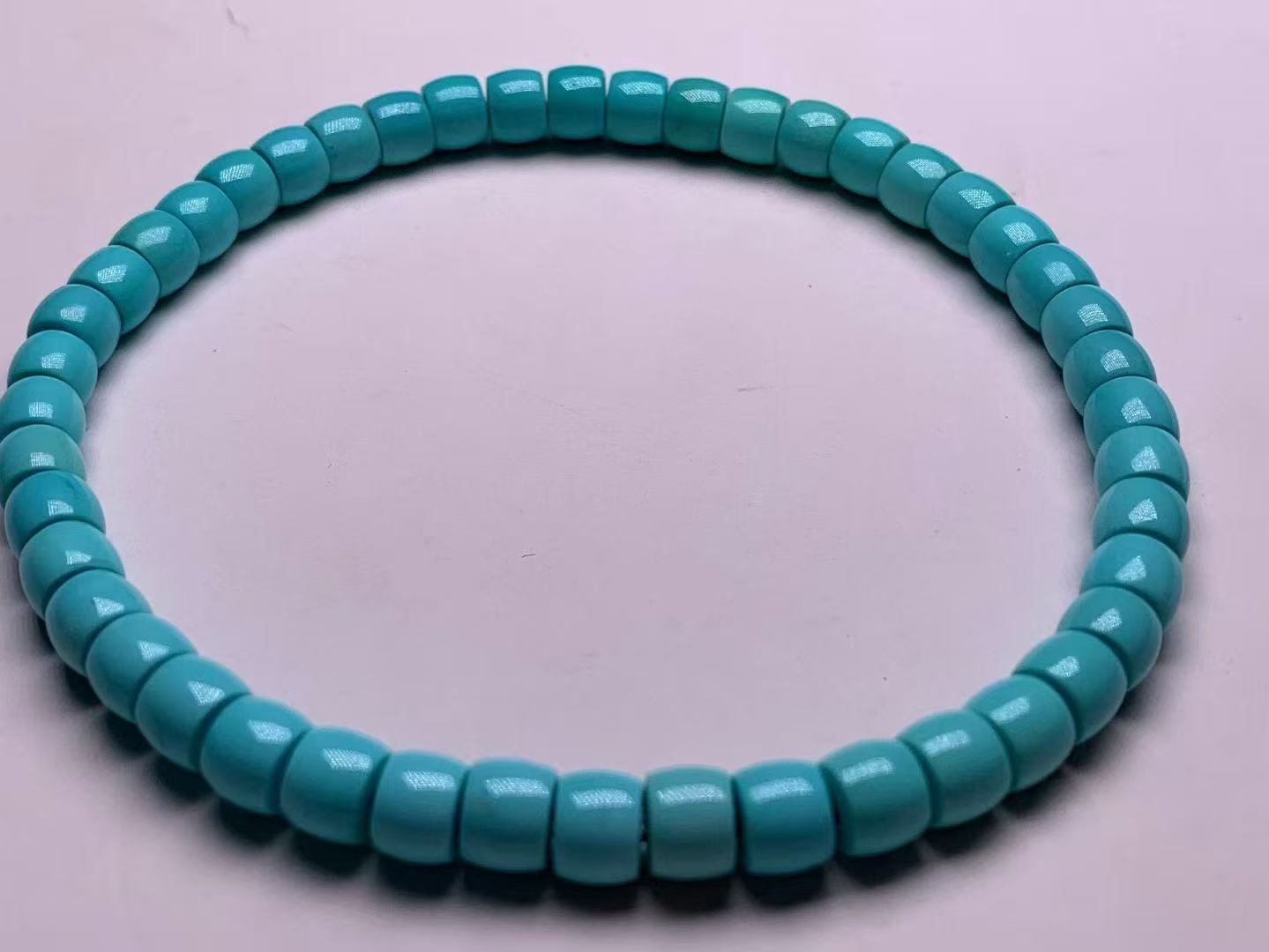 湖北原矿绿松石单圈手串