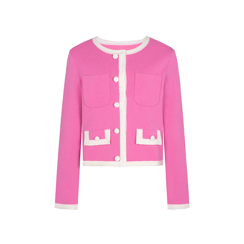 商场同款春秋新品100%绵羊毛小香风外套N012A41509