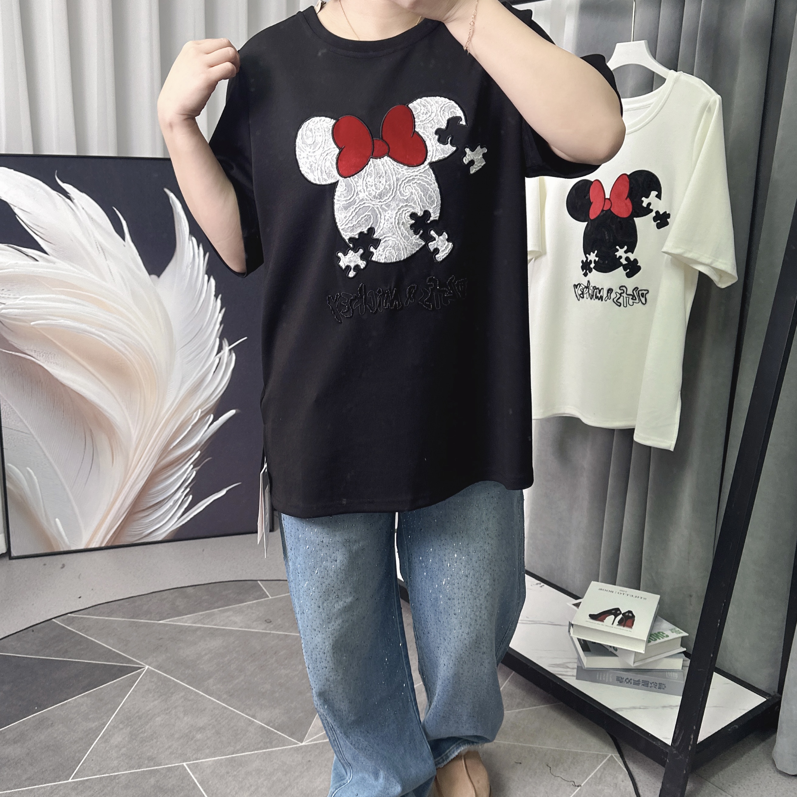 【流依涵】26春季新款轻奢时尚减龄大版T恤-88158