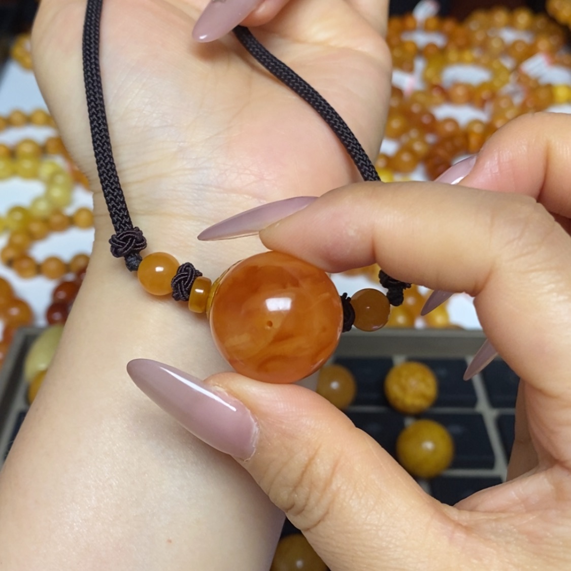 【闪购商品】蜜蜡颈饰未镶嵌项链