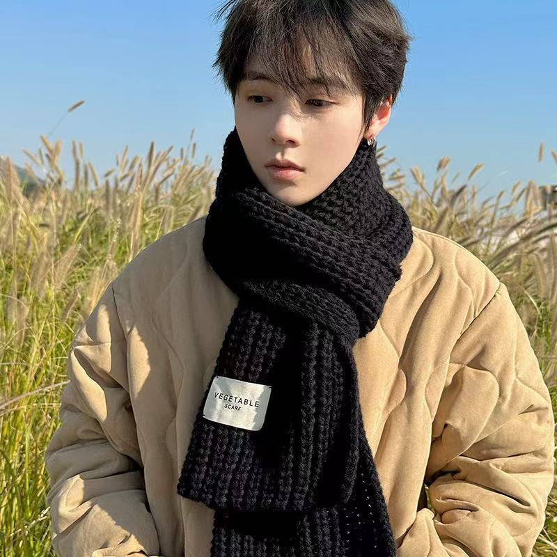 X《淇专属》男冬季围脖新款百搭时尚保暖围巾加厚