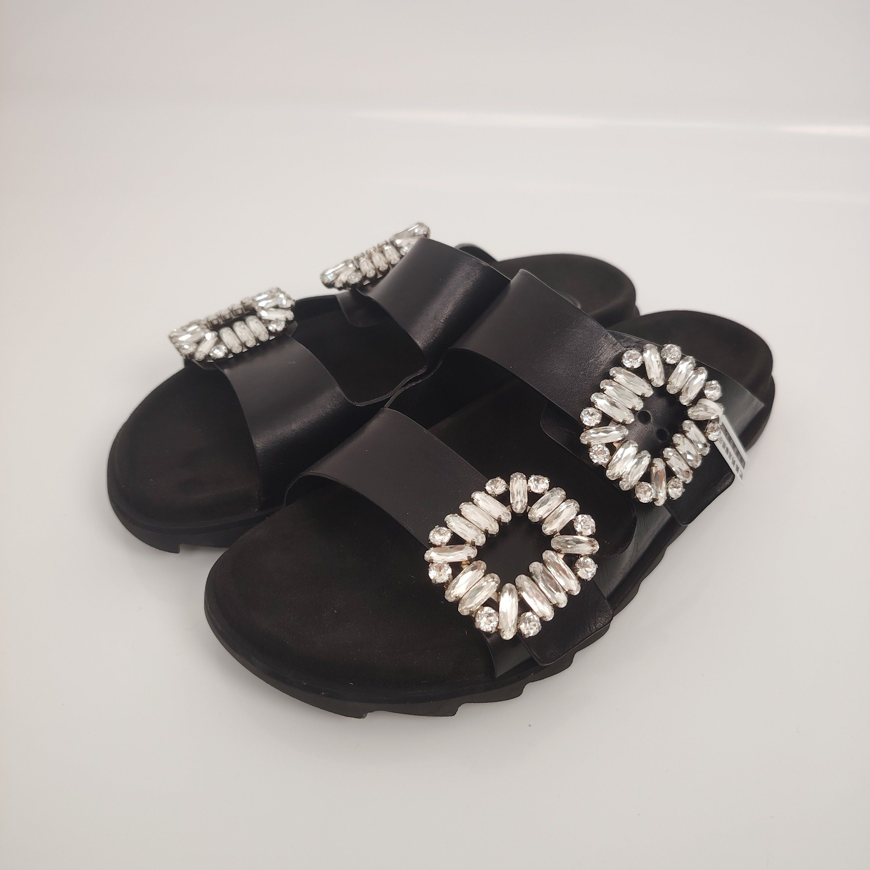 99新 Roger Vivier/罗杰·维威耶 36码/砖扣拖鞋/98新/jm07239