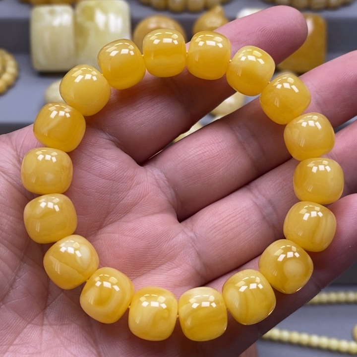 琥珀未镶嵌手链手串