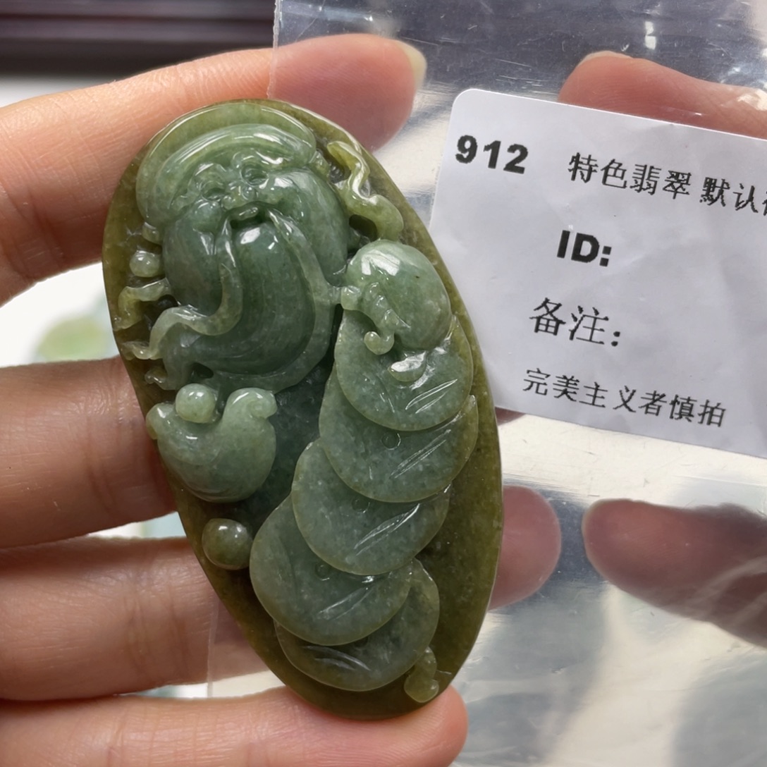 翡翠未镶嵌颈饰牌子