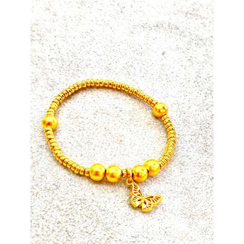 足银手链 镂空蝴蝶盘缠手链