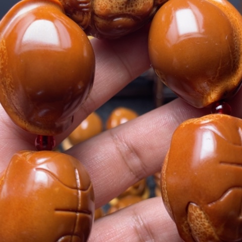 橄榄核手串/手链元宝富甲手持一条3.3左右