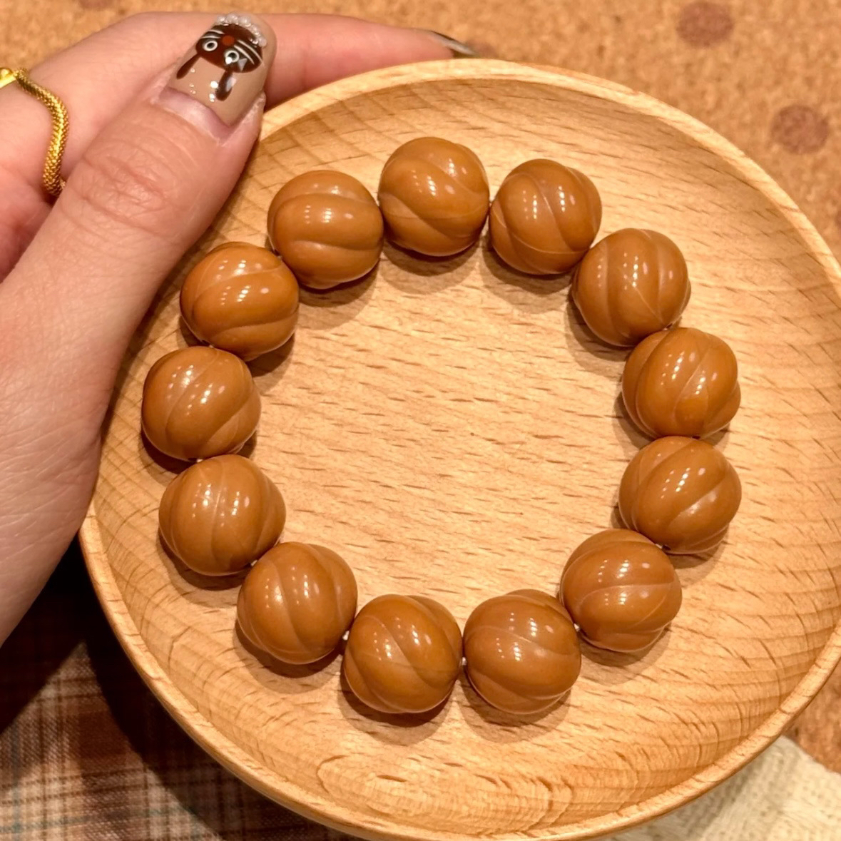 花卷猴头手串·尺寸约15mm·手围默认15cm可备注