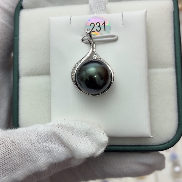 银S925镶嵌颈饰海水珍珠