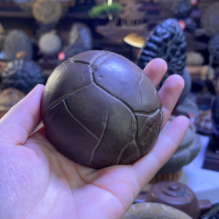 核桃手串/手链用****8龟纹石双面满纹原石