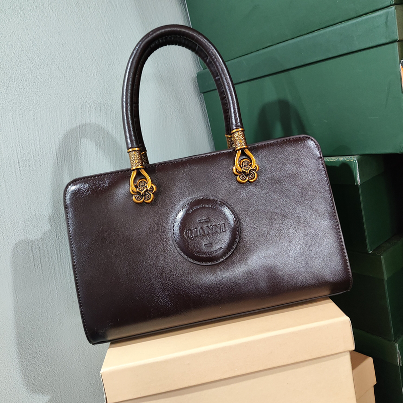 【长29高18宽10】高级感时尚百搭复古单肩斜挎包女包咖啡色0818-5