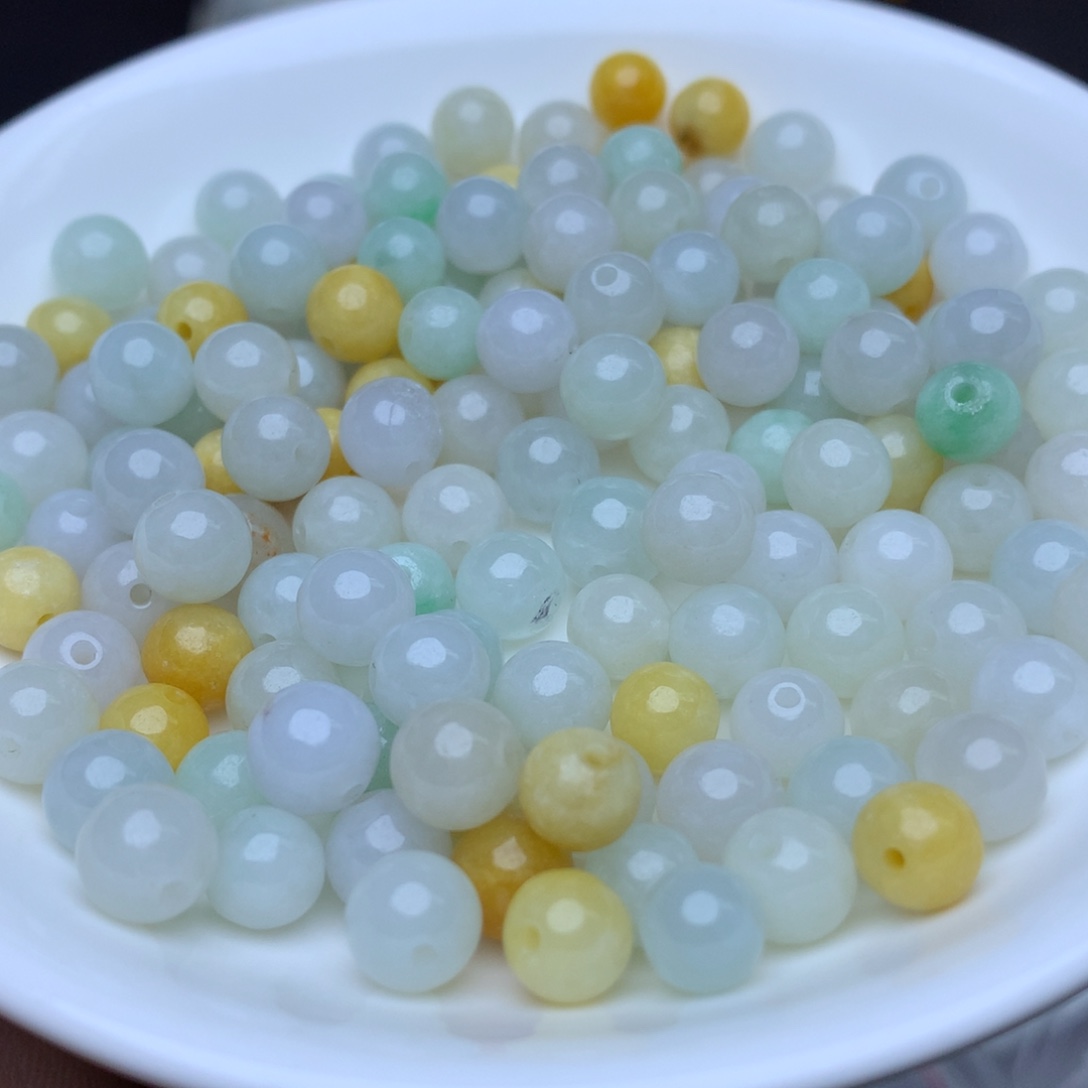 【闪购商品】翡翠手链未镶嵌卡7淡三彩30个