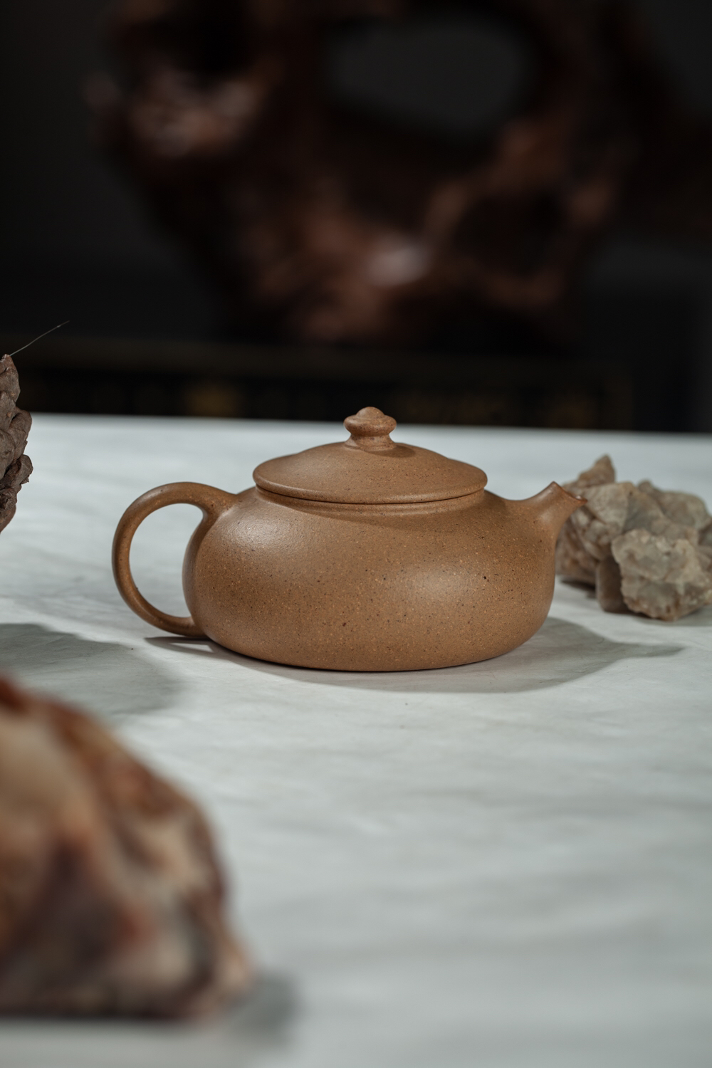 纯原矿无添加黄金段泥料超薄胎.精工半手工制作.寒江壶160容量