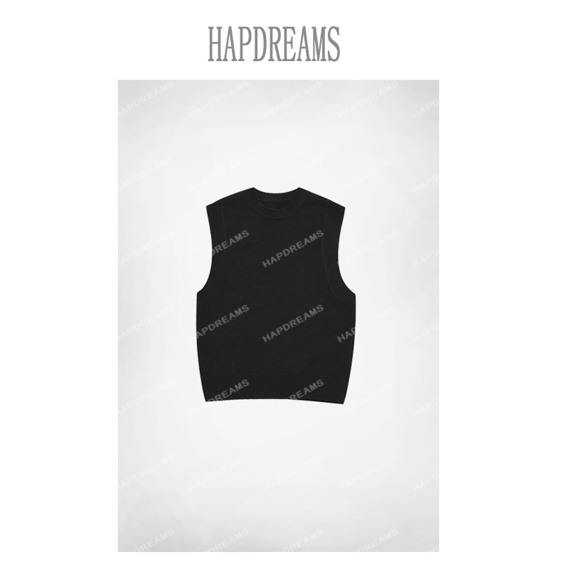 毛背心 休闲百搭羊毛百搭套头马甲针织衫短外套