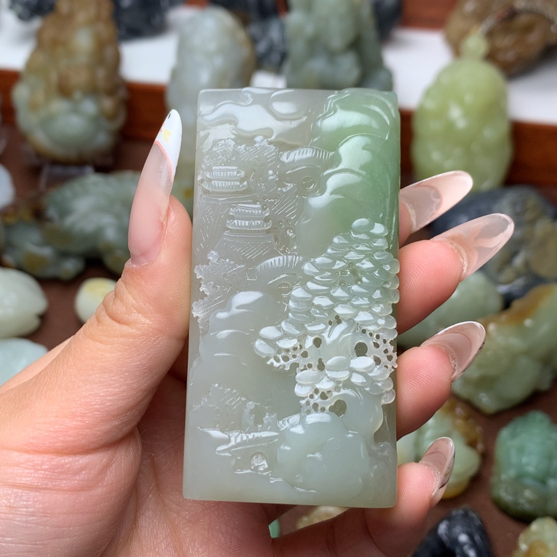 和田玉未镶嵌挂件