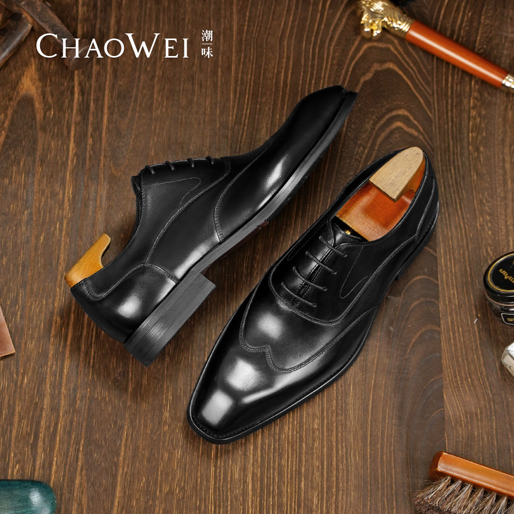 源头工厂现货商务皮鞋男士百搭正装皮鞋擦色时尚通勤男士婚鞋X126