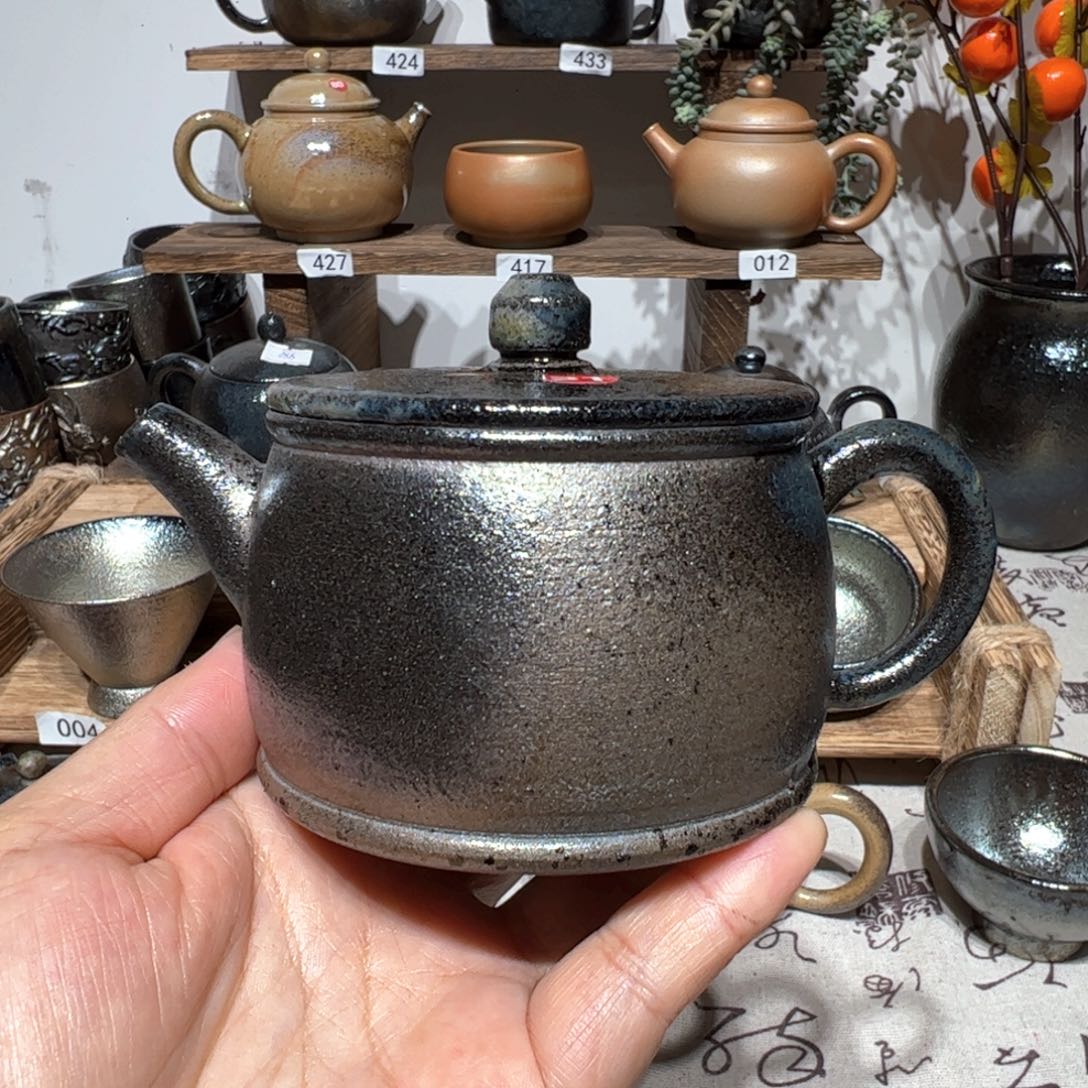 壶建水紫陶紫泥柴烧壶