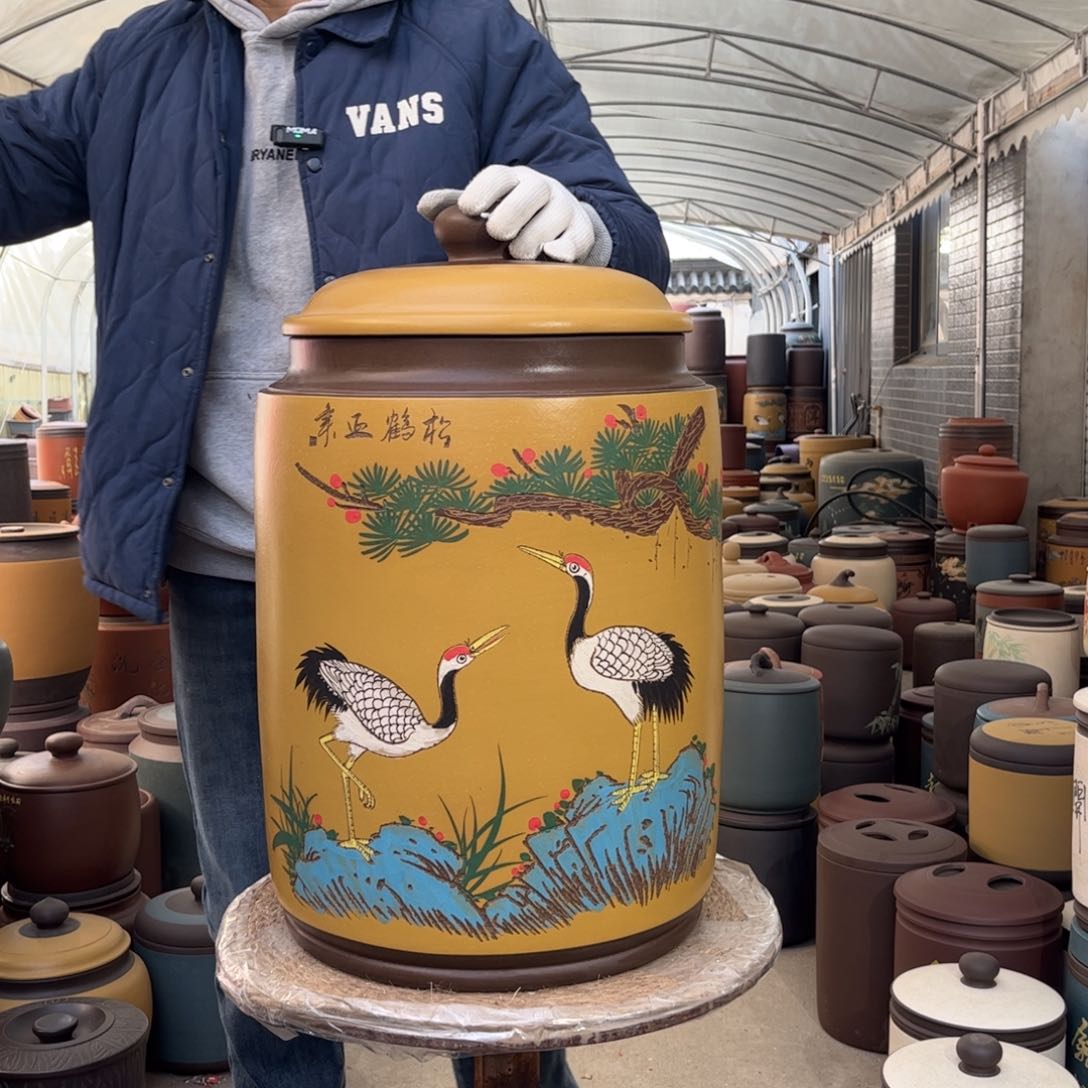 紫砂茶叶罐45-50 饼茶叶罐