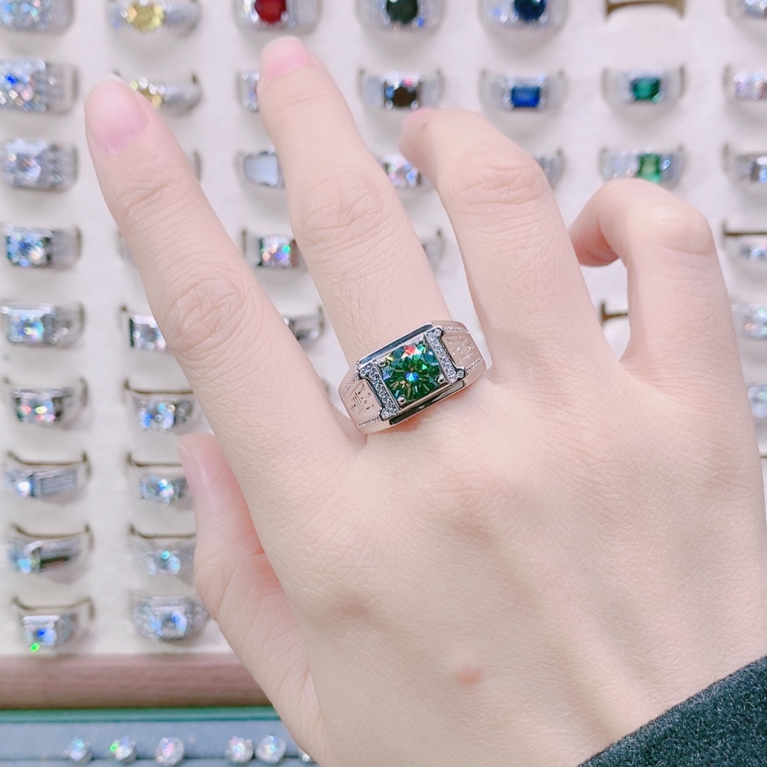 925银玛莎2克拉绿钻24号