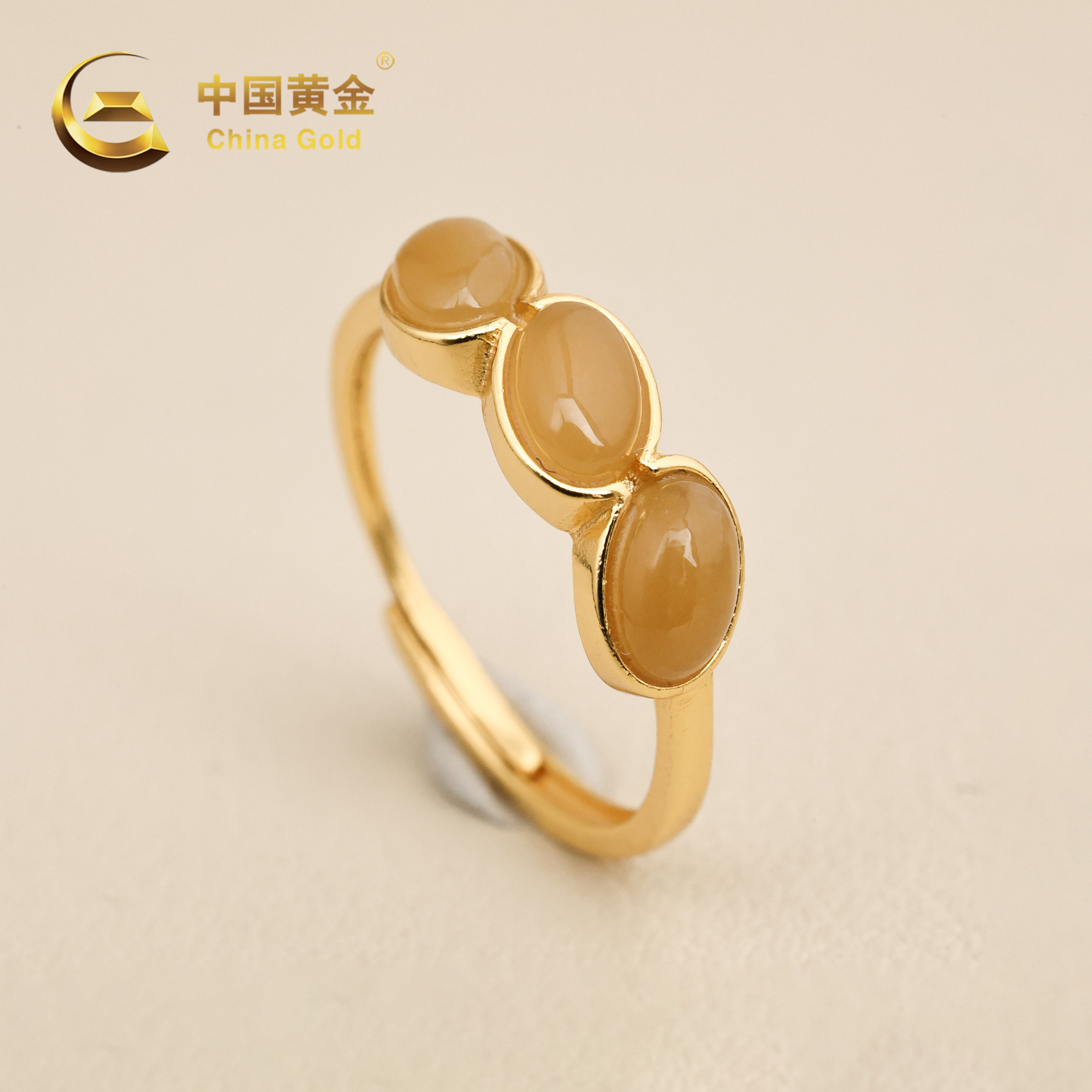  【中国黄金】彼福 | 和田玉*戒指*S925银镶嵌-J1963-臻