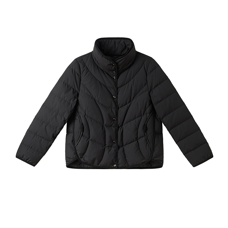 立领短款羽绒服女冬季2025新款轻薄保暖时尚小个子鹅绒服妈妈外套