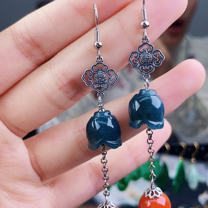 翡翠耳饰未镶嵌饰品