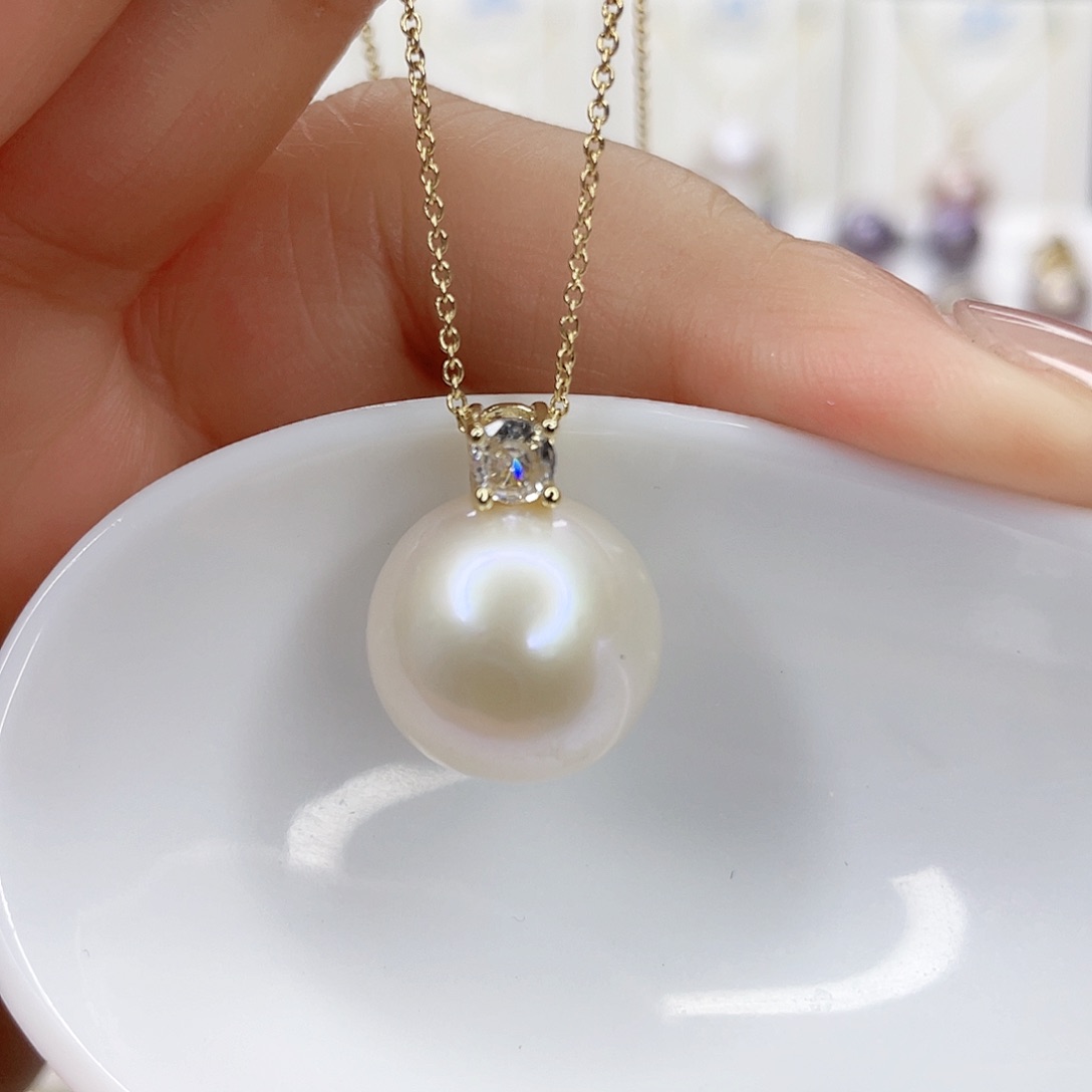 淡水珍珠颈饰银S925镶嵌